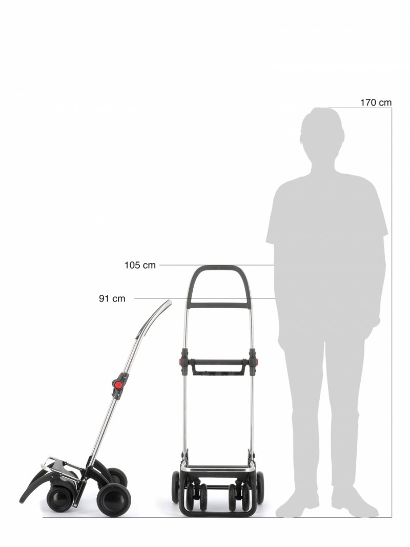 Rolser BIG POLAR 4L TOUR Wózek na Kółkach - Torba na Zakupy / Czarny