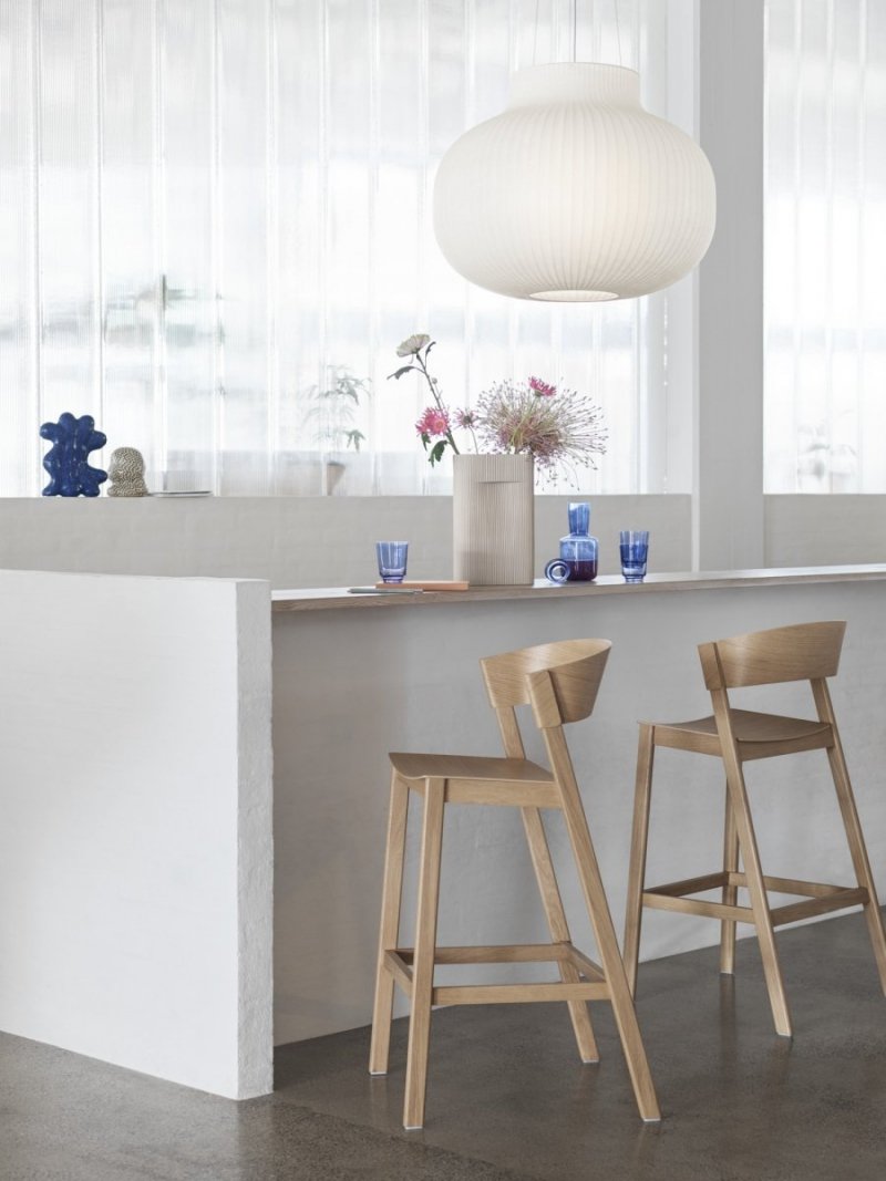 Muuto COVER BAR Hoker - Krzesło Barowe 96 cm Ciemnobrązowe