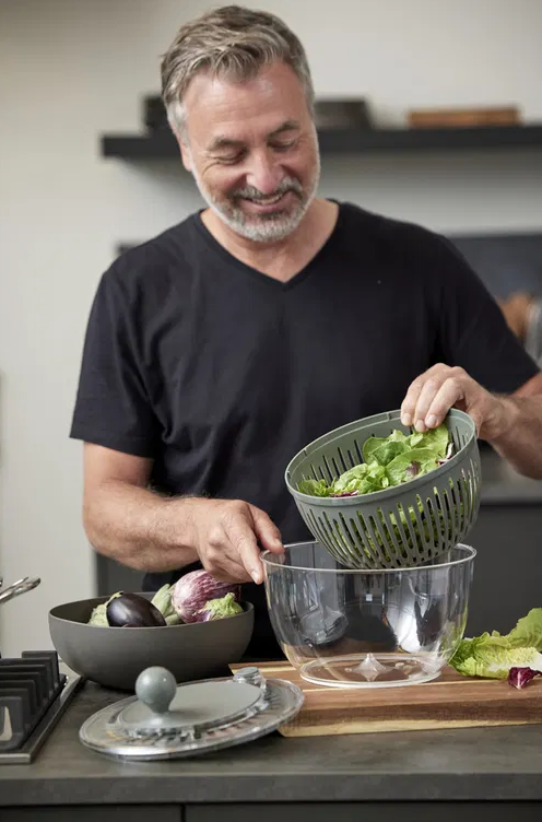 By Tareq Taylor KITCHEN Wirówka - Suszarka z Miską do Sałaty / Zielona