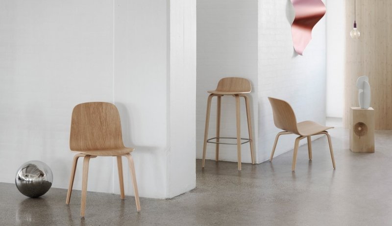 Muuto VISU BAR Hoker - Stołek Barowy 65 cm Szary