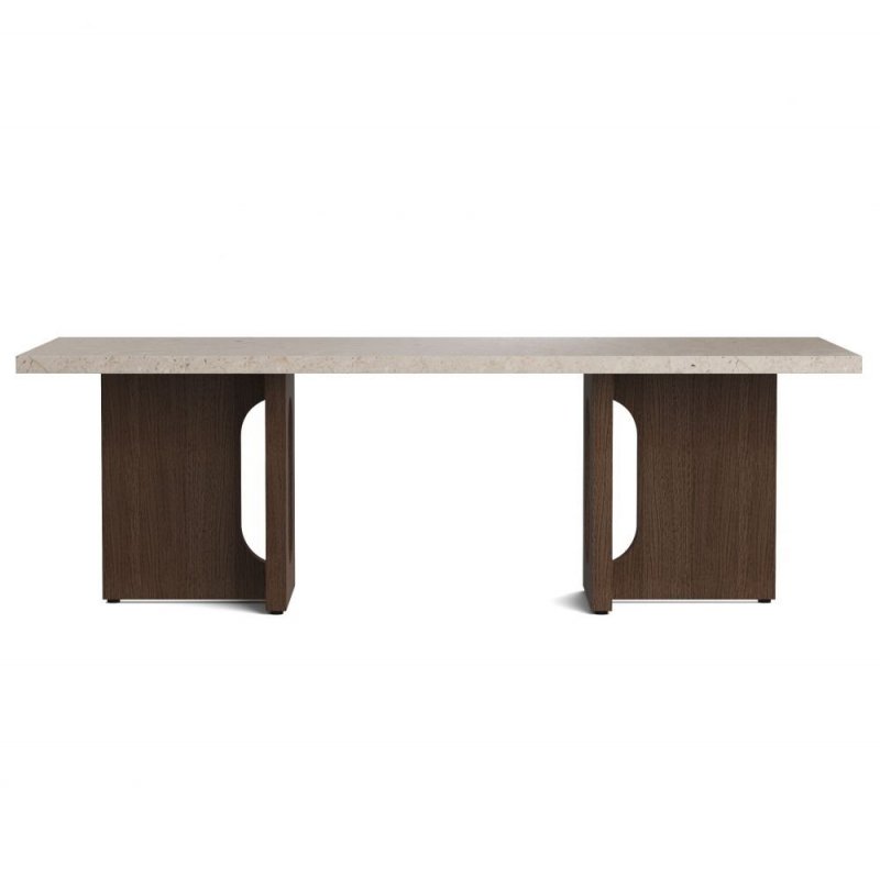 Menu ANDROGYNE Stolik Kawowy 120x45 cm Ciemny Dąb / Blat Kamienny Kunis Breccia