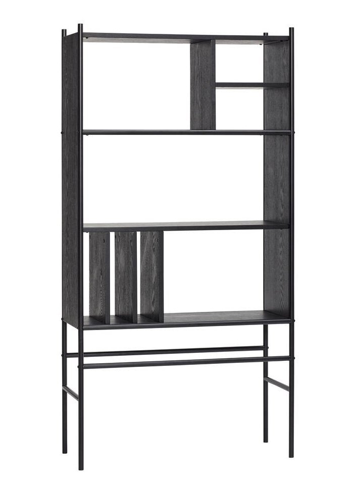 Hübsch NORDIC Regał Otwarty 160 cm Czarny