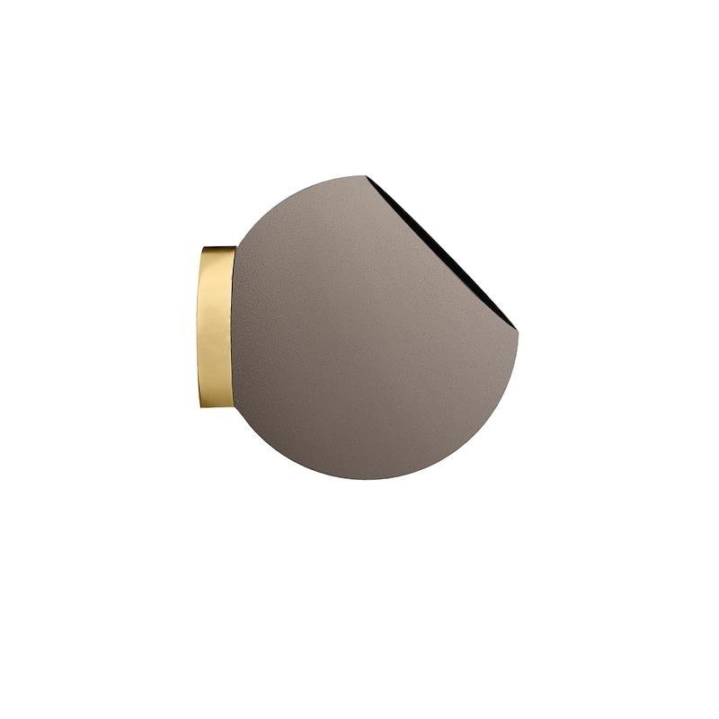 Aytm GLOBE Ścienna Donica do Kwiatów 17 cm Taupe / Złoty Uchwyt