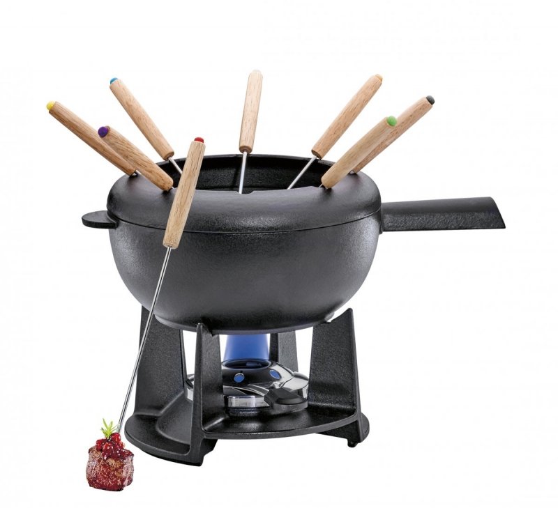 Spring FONDUE Szwajcarski Zestaw do Fondue Serowego dla 8 Osób / Czarny