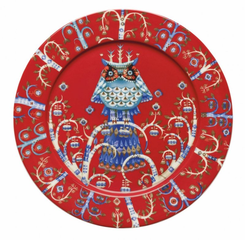 Iittala TAIKA Talerz Płaski 27 cm Czerwony