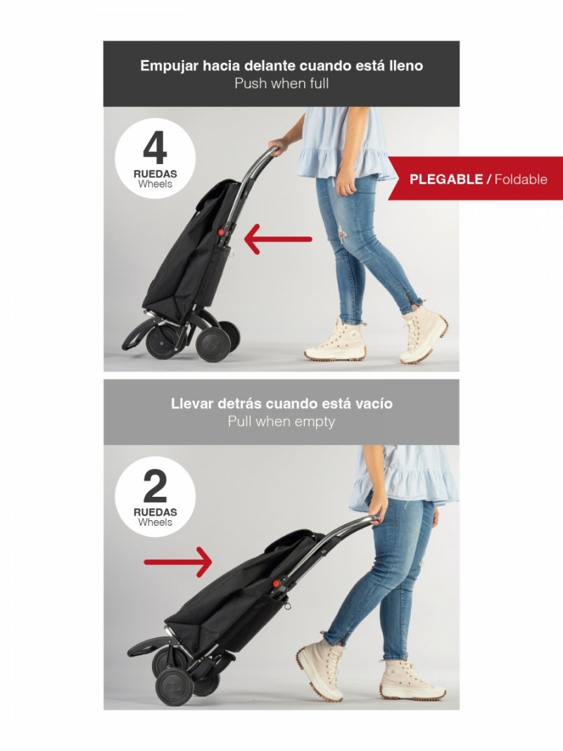 Rolser BIG POLAR 4L Wózek na Kółkach - Torba na Zakupy / Granatowy