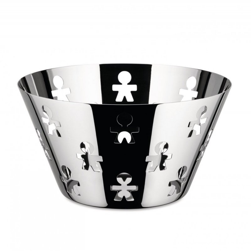 A di Alessi GIROTONDO Kosz na Owoce 23 cm Stal Polerowana