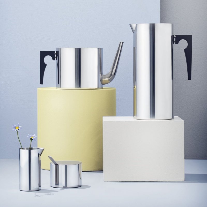 Stelton AJ CYLINDA LINE Stalowy Dzbanuszek do Śmietanki - Mlecznik / Srebrny