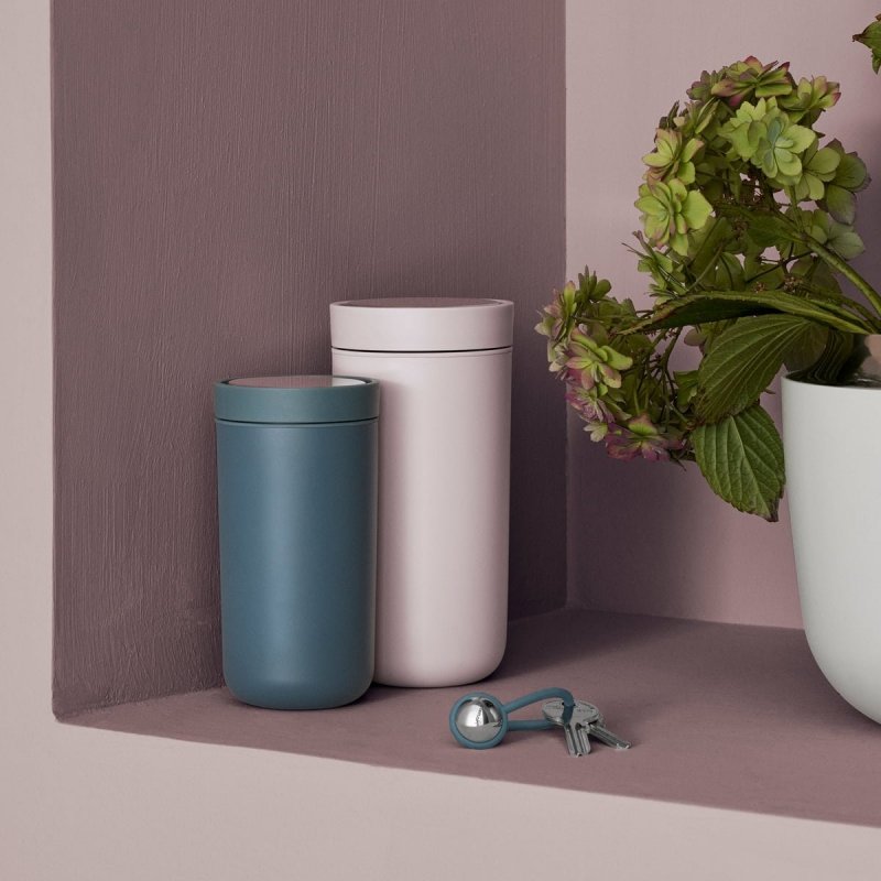 Stelton TO GO CLICK Stalowy Kubek Termiczny 400 ml Biały