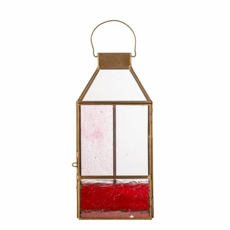 Różowy lampion Bloomingville z metalową ramą