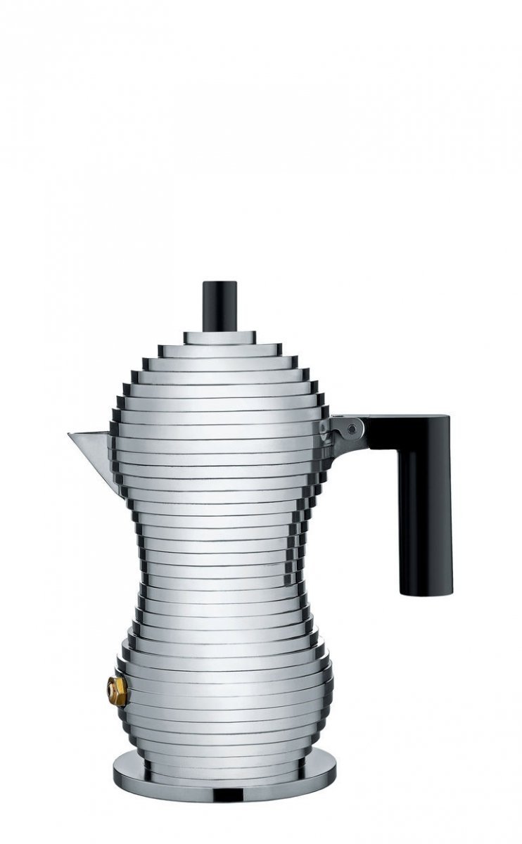 Alessi PULCINA Kawiarka - Zaparzacz do Espresso 70 ml - Czarna Rączka