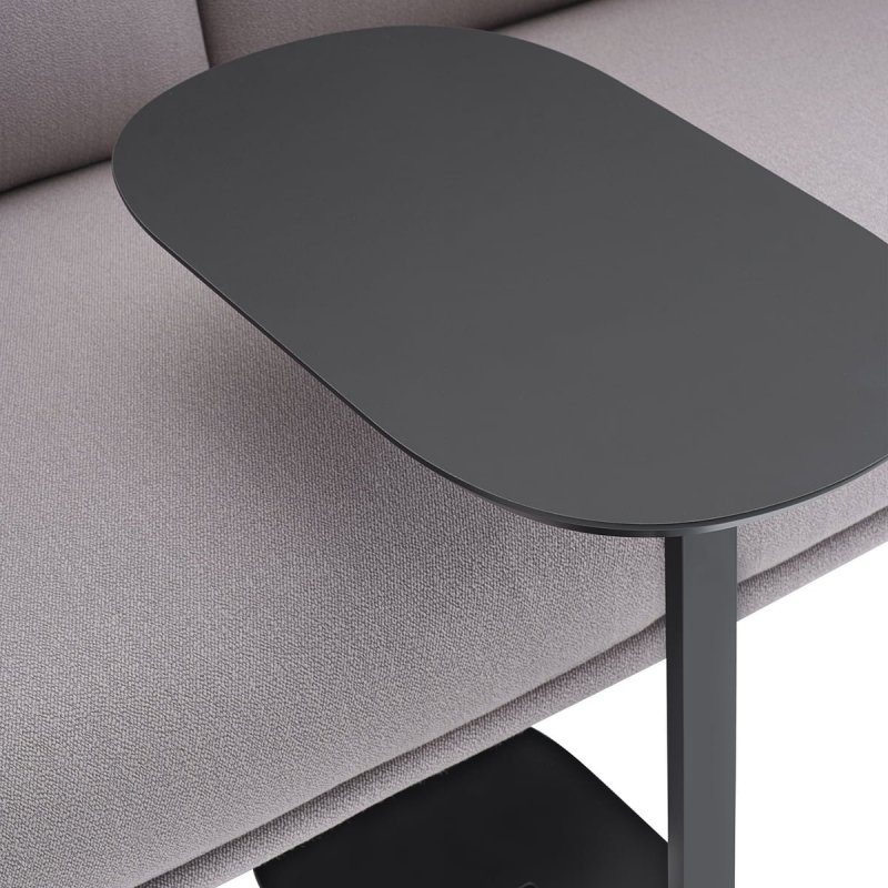 Muuto RELATE Stolik Pomocniczy - Boczny 60,5 cm Czarny / Blat Fornir Dębowy