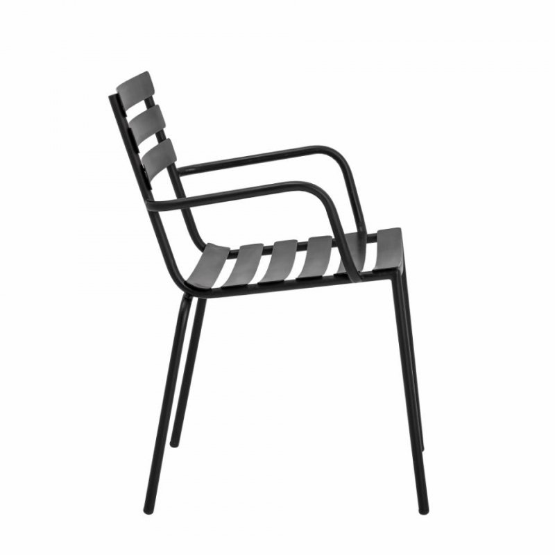 Bloomingville MONSI Metalowe Krzesło Ogrodowe / Czarne