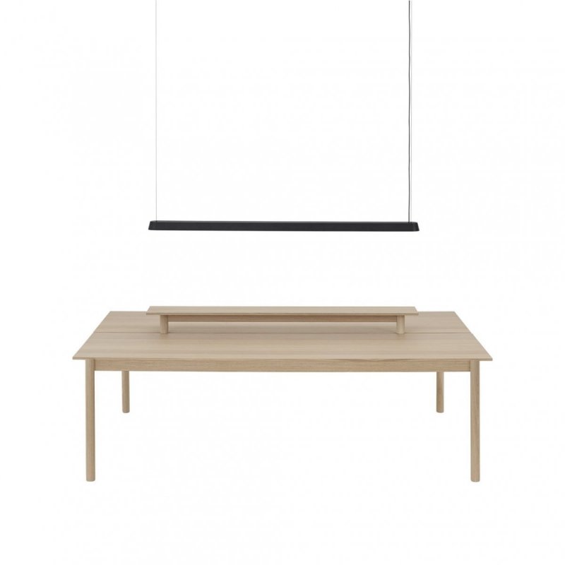 Muuto LINEAR Podłużna Lampa Wisząca 169 cm Czarna