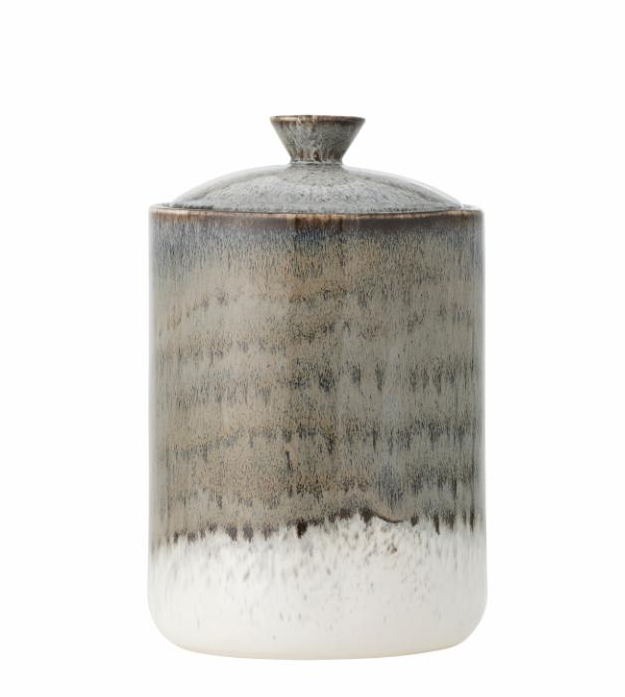 Bloomingville PAULA Ceramiczny Pojemnik Kuchenny 1,3 l / Szary
