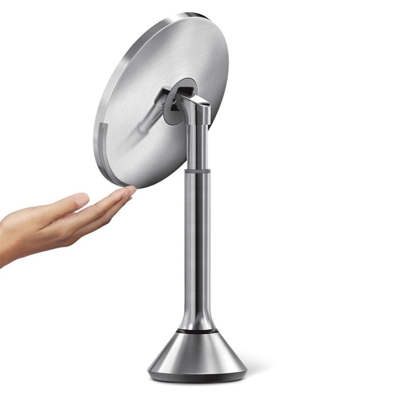 simplehuman SENSOR Lustro Kosmetyczne do Makijażu - Powiększające, z Podświetleniem / Srebrne Matowe