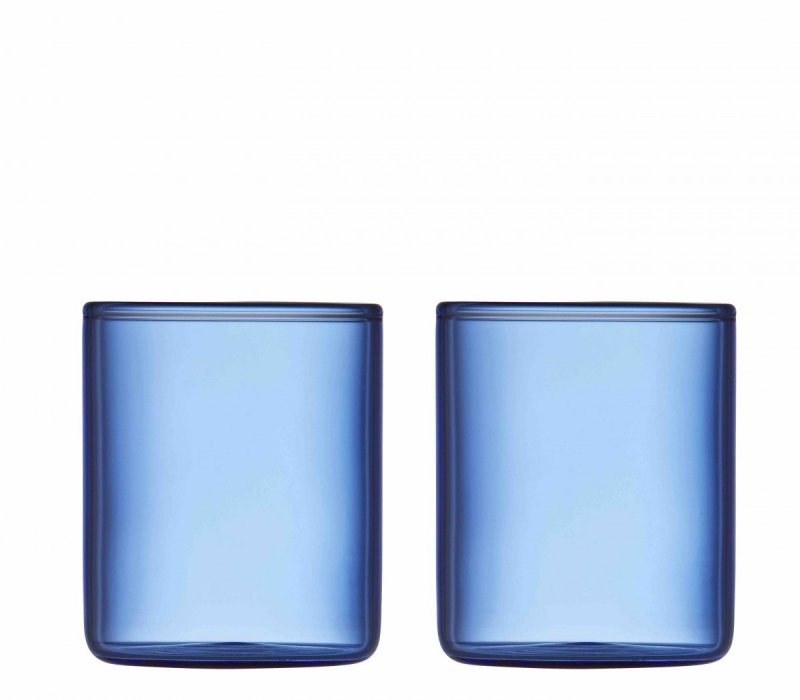 Lyngby Glass TORINO Szklaneczki do Espresso / Kieliszki do Wódki 60 ml 2 Szt. Niebieskie