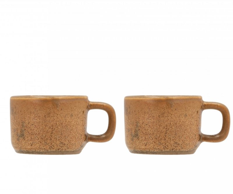 Villa Collection FJORD Filiżanka do Kawy Espresso 100 ml 2 Szt. Amber Bursztynowe