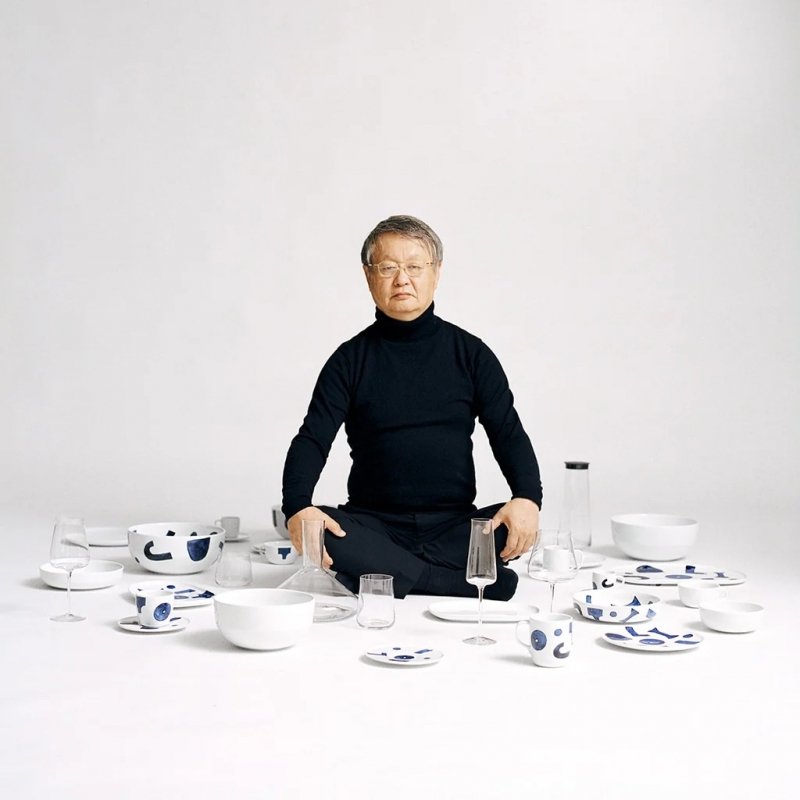 Alessi ITSUMO YUNOKI Talerz do Serwowania 36 cm / Biały Zdobiony