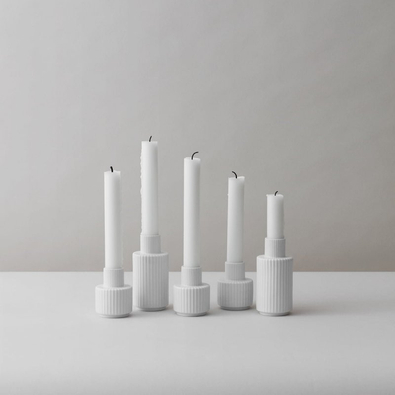 Lyngby Porcelain LYNGBY Świecznik 11 cm Biały