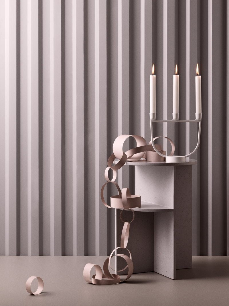 Muuto OPEN Świecznik Trójramienny - Light Terracotta