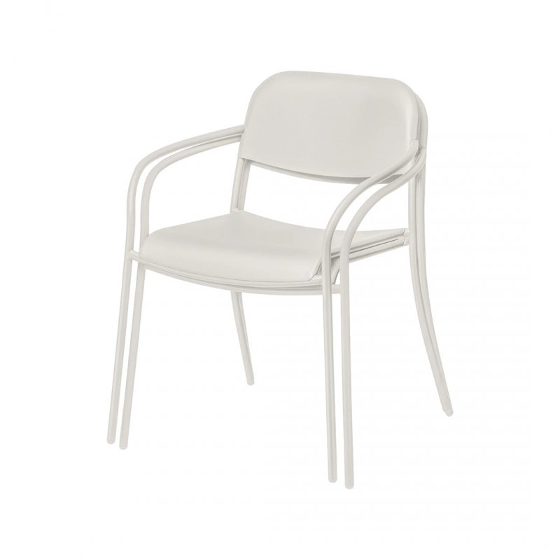 Blomus YUA Krzesło Ogrodowe z Podłokietnikami / Jasnoszare Silk Grey