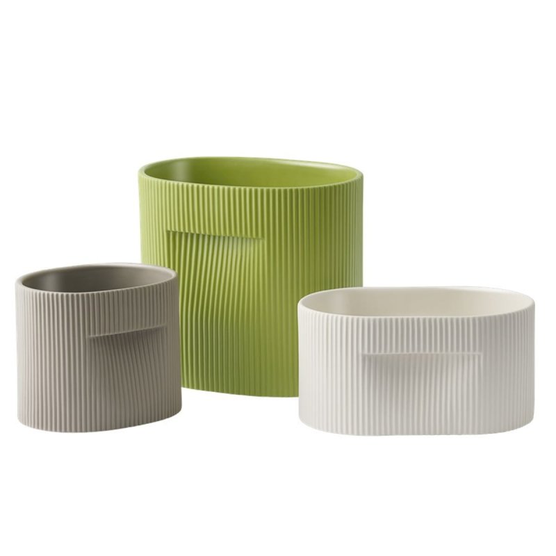 Muuto RIDGE Ceramiczna Doniczka do Kwiatów 15 cm / Biała