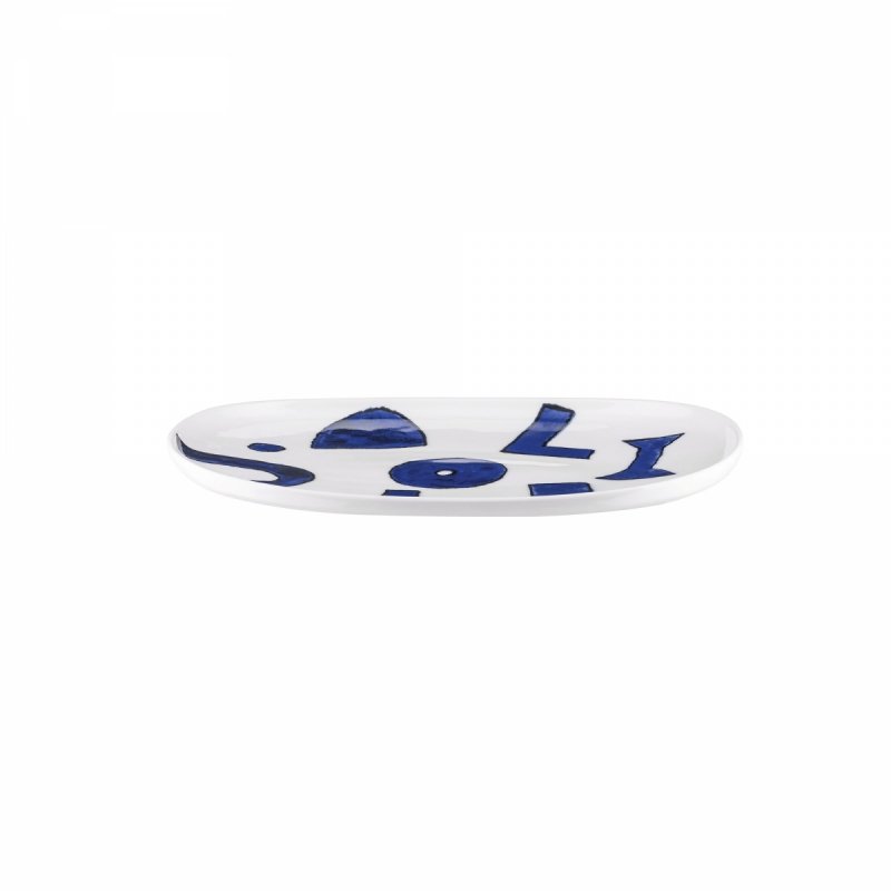 Alessi ITSUMO YUNOKI Talerz do Serwowania 25 cm / Biały Zdobiony