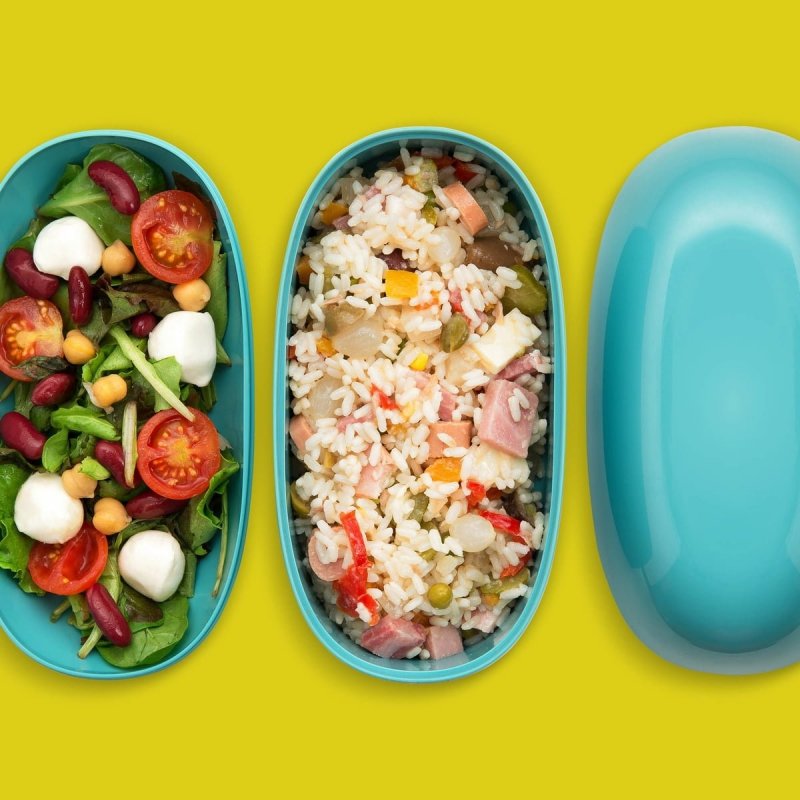 Alessi FOOD A PORTER Lunchbox - Pojemnik na Lunch - Turkusowy