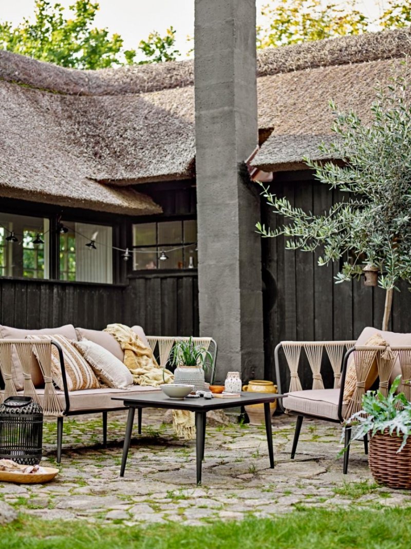 Bloomingville PAVONE Fotel Ogrodowy / Brązowy