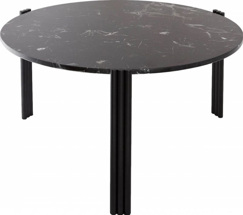 Aytm TRIBUS Stolik Kawowy 80 cm Czarny / Blat Czarny Marmur