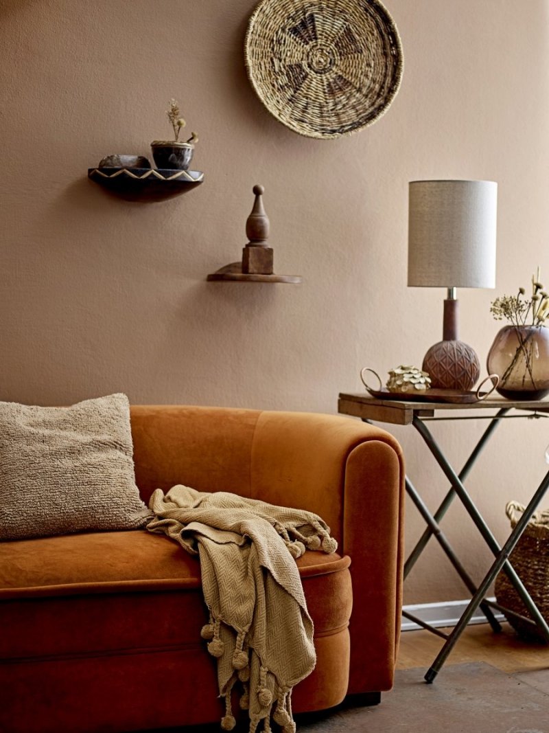 Bloomingville MALALA Sofa - Kanapa Tapicerowana / Brązowa