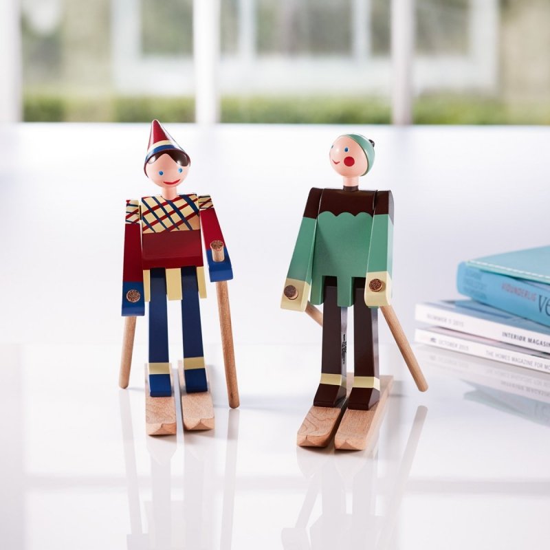 Kay Bojesen BOJE Drewniana Figurka Narciarz