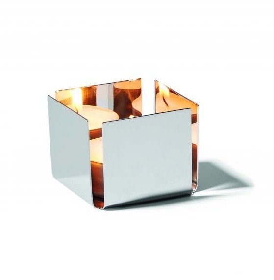 Philippi PEP Świecznik Tealight 7 cm Stal Polerowana 2 Szt.