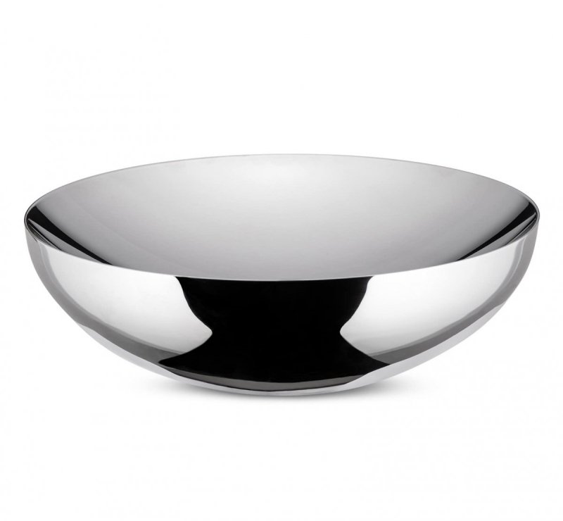 Alessi DOUBLE Stalowa Misa o Podwójnych Ściankach 32 cm / Srebrna Polerowana