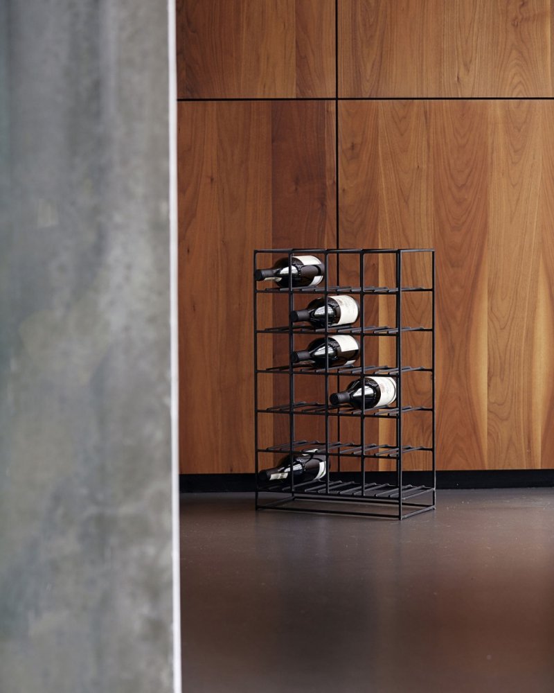 House Doctor RACK Regał na Butelki - Stojak na Wino / Czarny