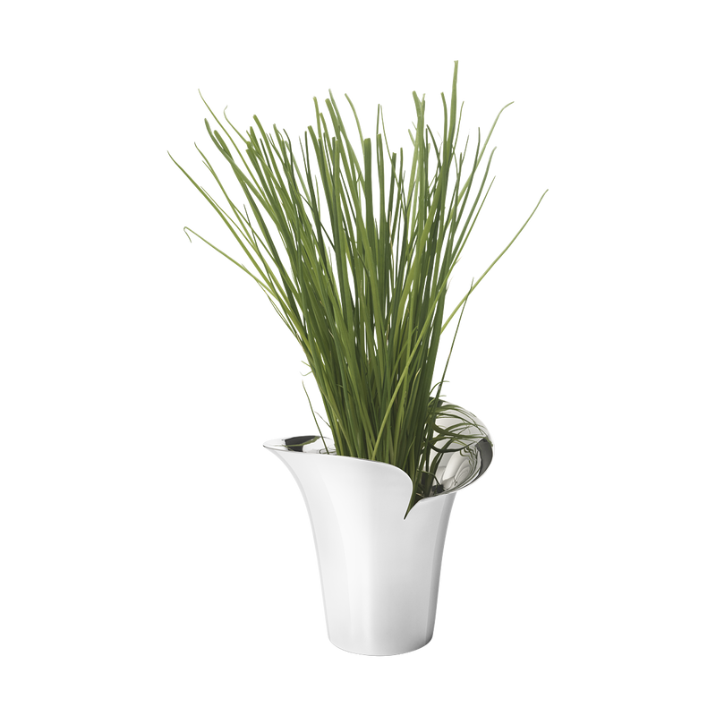 Georg Jensen BLOOM BOTANICA Stalowa Doniczka do Kwiatów 14 cm Polerowna
