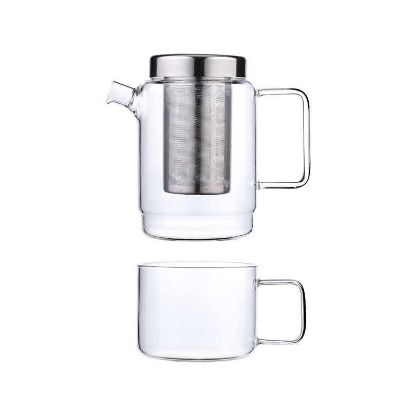Bredemeijer SALERNO Dzbanek 750 ml z Zaparzaczem i Kubkiem do Herbaty
