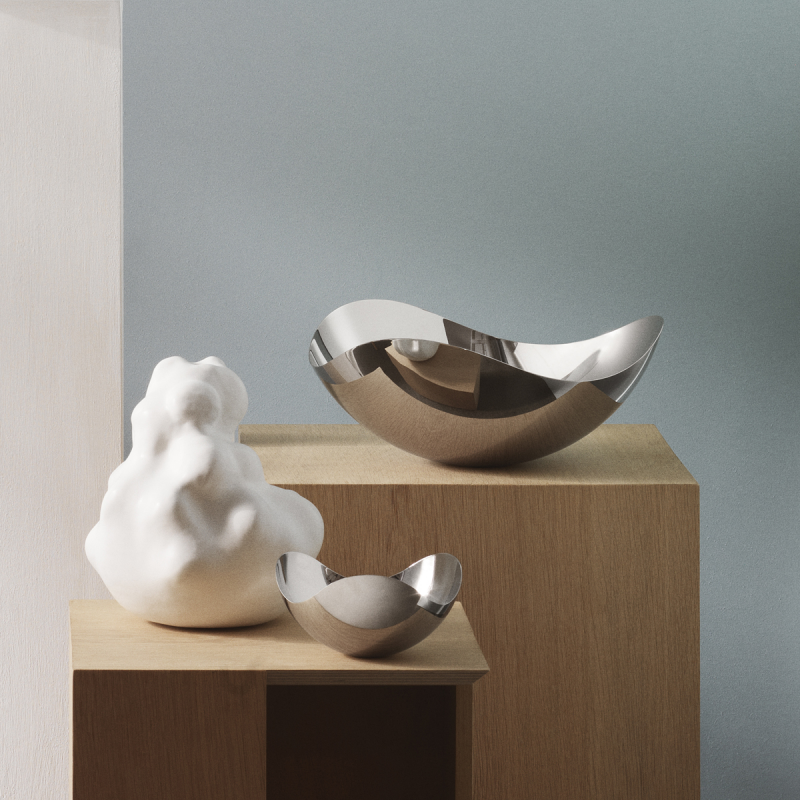 Georg Jensen BLOOM Misa z Polerowanej Stali Nierdzewnej 34 cm