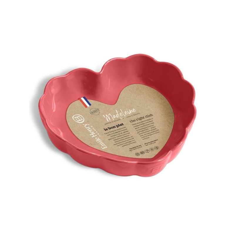 Emile Henry MADELEINE Ceramiczna Forma do Ciasta Serce / Różowa