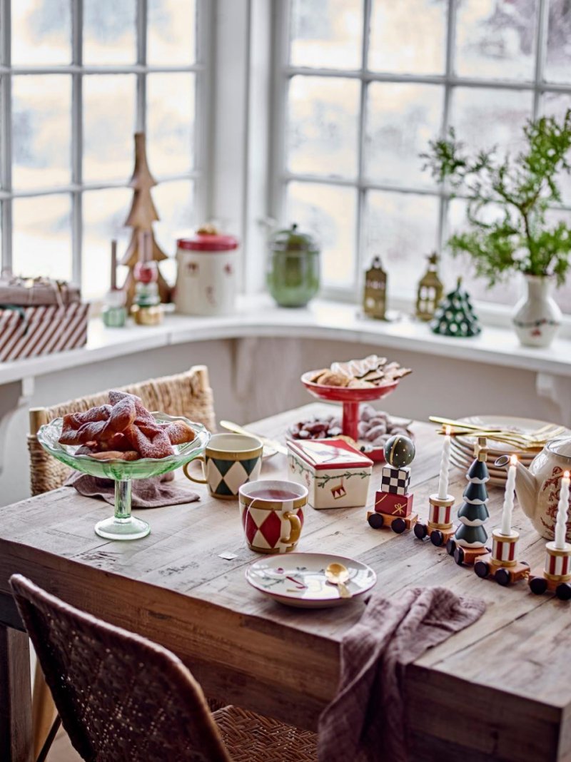 Bloomingville CHRISTMAS YULE Świąteczny Talerz Deserowy 16 cm / Zestaw 2 Szt.