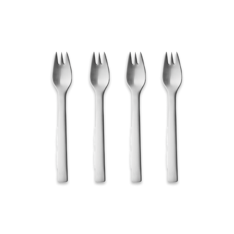 Georg Jensen NEW YORK Widelczyki do Ciasta 4 Szt. Matowe