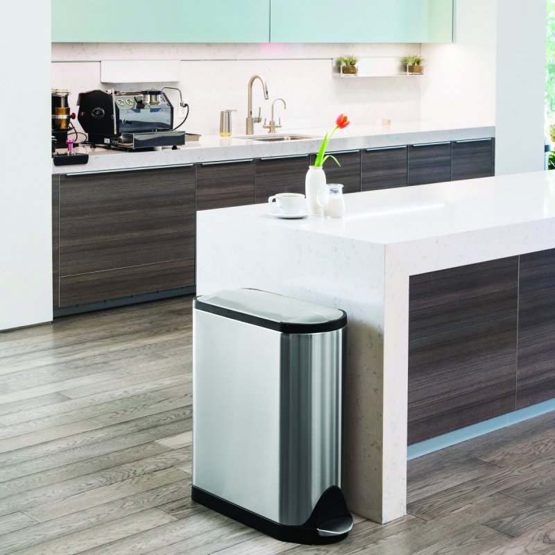 simplehuman BUTTERFLY Motylkowy Kosz Pedałowy 45 l Stal FPP / Srebrny