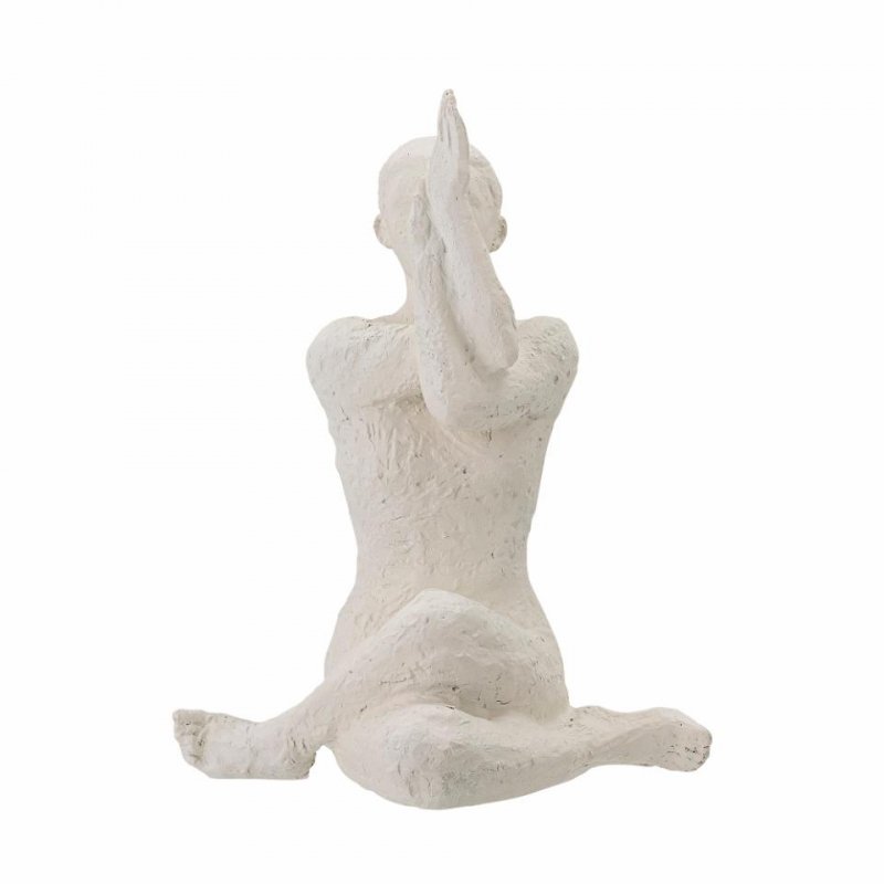 Bloomingville ADALINA Dekoracyjna Figurka Kobiety - Joga / Biała