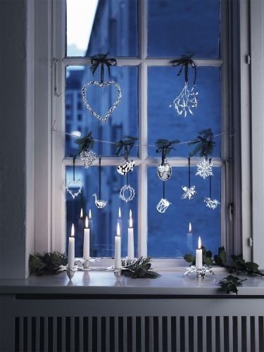 Rosendahl Karen Blixen's Christmas - Zawieszka Świąteczna 2 Szt. Bożonarodzeniowa Róża i Serce / Złote