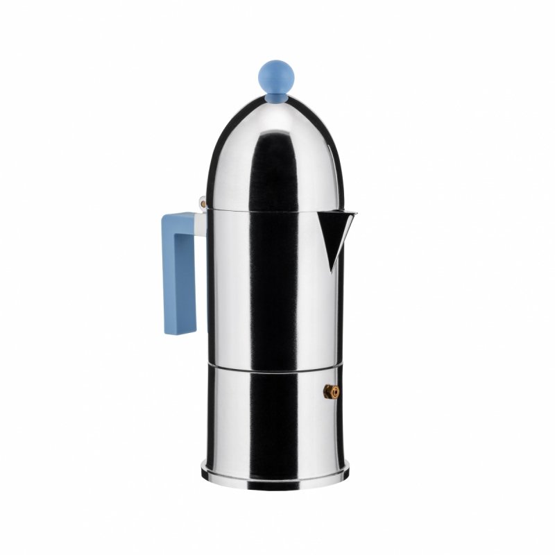 Alessi LA CUPOLA Kawiarka - Zaparzacz do Espresso 300 ml na Indukcję / Uchwyt Niebieski