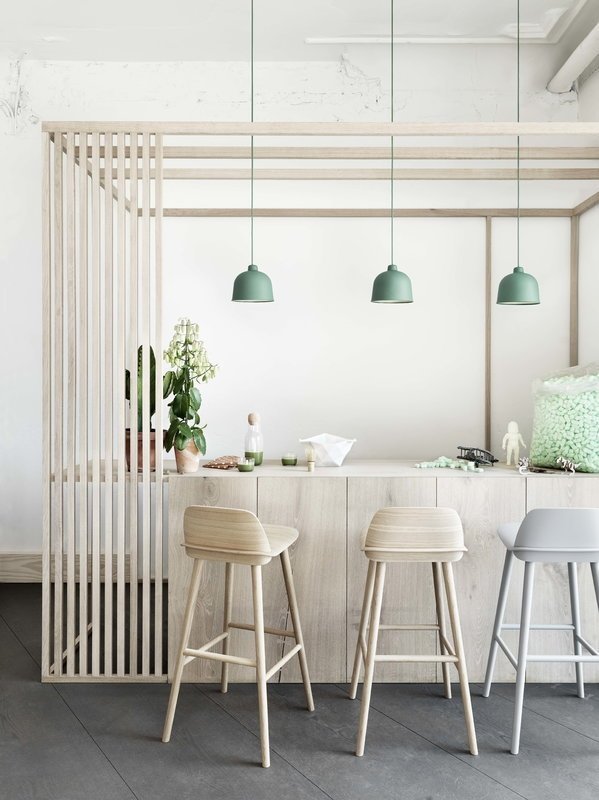Muuto NERD Hoker - Krzesło Barowe 89 cm Różowy Tan Rose