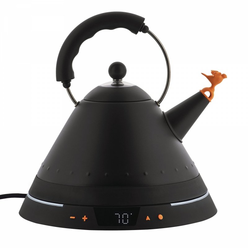 Alessi MG32 Stalowy Czajnik Elektryczny 1,5 l z Regulacją Temperatury / Czarny Matowy