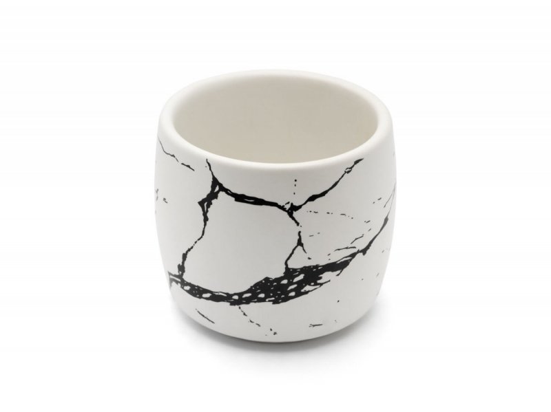 Bredemeijer KOBE Dzbanek Żeliwny - Zaparzacz do Herbaty 1,0 l Czarny + 2 Porcelanowe Filiżanki