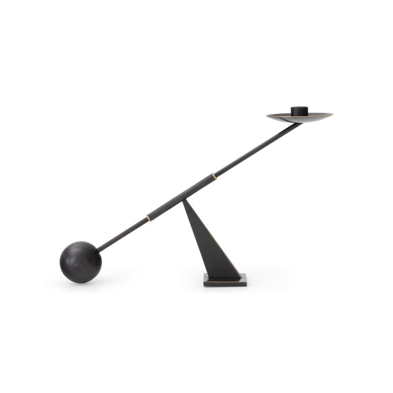 Audo INTERCONNECT Świecznik Stołowy 25,5 cm / Brązowy